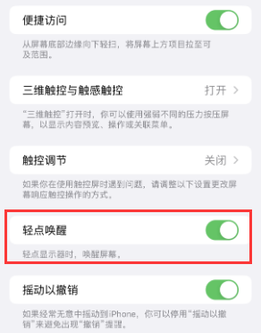 吴兴苹果授权维修站分享iPhone轻点无法唤醒怎么办